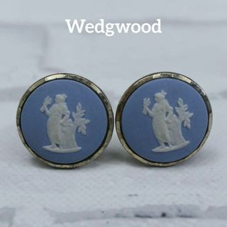 ウェッジウッド(WEDGWOOD)の【匿名配送】 ウェッジウッド カフス ゴールド カメオ 水色 9(カフリンクス)