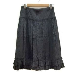 エポカ(EPOCA)のEPOCA(エポカ) ロングスカート サイズ40 M レディース美品  - 黒 シルク/刺繍/レース(ロングスカート)