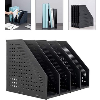 Deli  A4 ファイルボックス デスク上置棚 折りたたみ式 本立て ブラック(ファイル/バインダー)