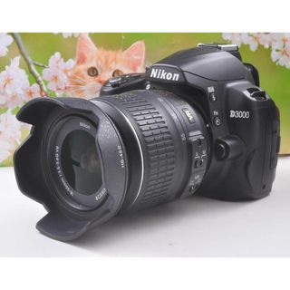 ニコン(Nikon)のNikon ニコン D3000 一眼カメラ 手振れ補正レンズ！レンズセット(デジタル一眼)