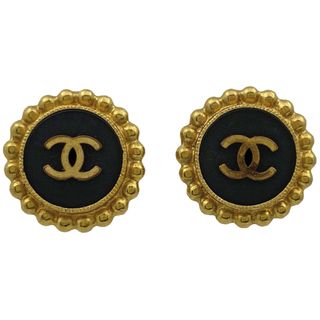 シャネル(CHANEL)のシャネル ココマーク ラウンド イヤリング GP 【中古】(イヤリング)