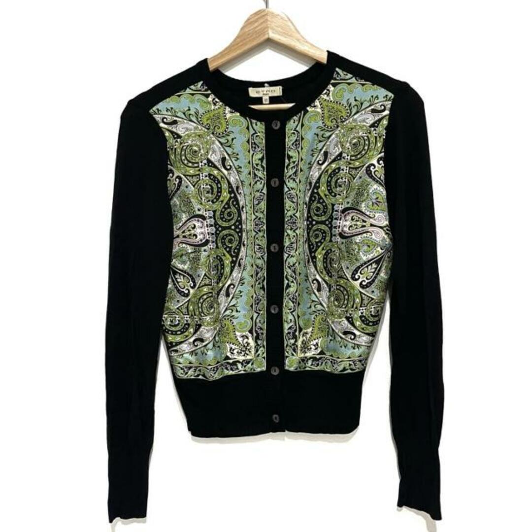 ETRO(エトロ) カーディガン サイズ40 M レディース - 黒×ライト ETRO(エトロ) カーディガン サイズ40 M レディース - 黒×ライト