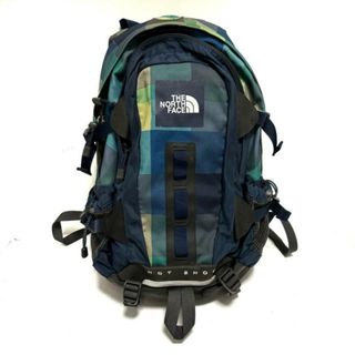 ザノースフェイス(THE NORTH FACE)のTHE NORTH FACE(ノースフェイス) リュックサック美品  - NMW07100 ネイビー×ブルー×マルチ チェック柄 ナイロン(リュック/バックパック)