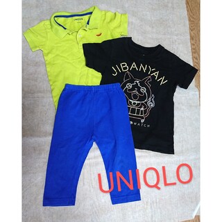 ユニクロ(UNIQLO)のキッズTシャツ  ハーフパンツUNIQLO 100cm(Tシャツ/カットソー)