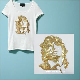 【DARTIN BONAPARTO】ダルタンボナパルト ゴールドスパンコール T(Tシャツ(半袖/袖なし))