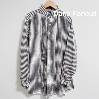 ダナファヌル(Dana Faneuil)のDana Faneuil ダナファヌル テンセルストライプチュニックシャツ(シャツ/ブラウス(長袖/七分))