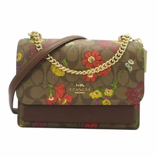 コーチ(COACH)の【新品】コーチ バッグ ショルダーバッグ COACH シグネチャー 花柄 フローラル プリント クレア クロスボディ チェーンショルダー 斜め掛け CR164 IME7V (カーキ×マルチカラー) アウトレット レディース KLARE CROSSBODY BAG IN SIGNATURE CANVAS WITH FLORAl PRINT(ショルダーバッグ)