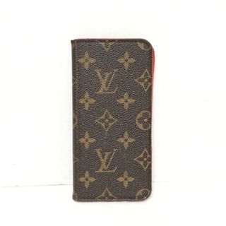 ルイヴィトン(LOUIS VUITTON)のLOUIS VUITTON(ルイヴィトン) 携帯電話ケース モノグラム IPHONE7+&8+フォリオ M63404 ルージュ iPhoneケース モノグラム・キャンバス(モバイルケース/カバー)