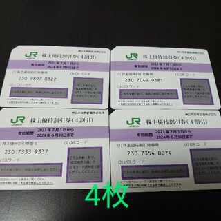 （限定セール）JR東日本 株主優待券 4枚