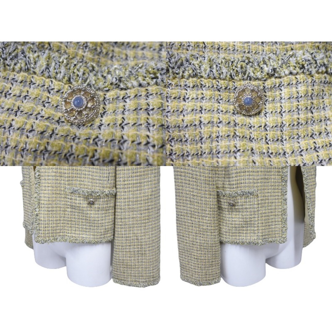 CHANEL - CHANEL シャネル ジャケット ツイード ノーカラー CHANEL - CHANEL シャネル ジャケット ツイード ノーカラー