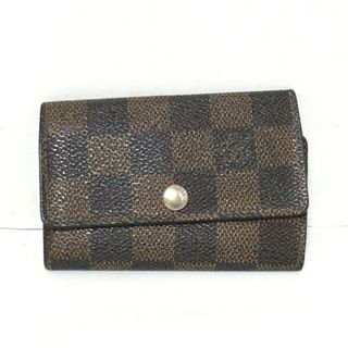 ルイヴィトン(LOUIS VUITTON)のLOUIS VUITTON(ルイヴィトン) キーケース ダミエ ミュルティクレ6 N62630 エベヌ イニシャル刻印 ダミエ･キャンバス(キーケース)