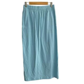 demylee(デミリー) ロングスカート サイズOS レディース美品  - ライトブルー コットン100％(ロングスカート)