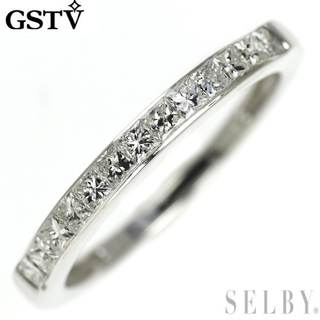 GSTV K18WG プリンセスカット ダイヤモンド リング  ハーフエタニティ(リング(指輪))
