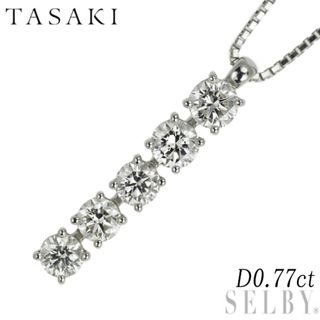 タサキ(TASAKI)の田崎真珠 K18WG ダイヤモンド ペンダントネックレス 0.77ct(ネックレス)