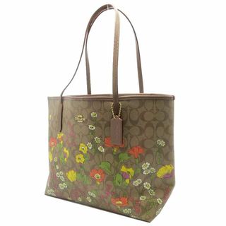 コーチ(COACH)の【新品】コーチ バッグ トートバッグ COACH シグネチャー 花柄 フラワープリント シティ トート A4ファイル収納可 CR165 IME7V (カーキ×マルチカラー) アウトレット レディース CITY TOTE BAG IN SIGNATURE CANVAS WITH FLORAL PRINT(トートバッグ)