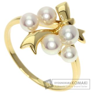 ミキモト(MIKIMOTO)のMIKIMOTO ベビーパール 真珠 リボン リング・指輪 K18YG レディース(リング(指輪))