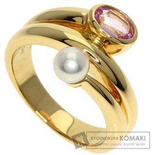 ミキモト(MIKIMOTO)のMIKIMOTO パール 真珠 クンツァイト リング・指輪 K18YG レディース(リング(指輪))