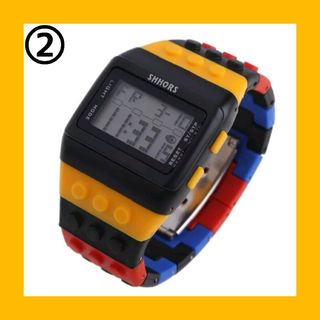 腕時計No.2 デジタル ブロック メンズ レディース 子供 カラフル(腕時計(デジタル))