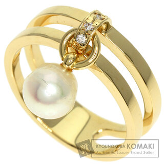 ミキモト(MIKIMOTO)のMIKIMOTO パール 真珠 ダイヤモンド リング・指輪 K18YG レディース(リング(指輪))