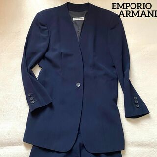 エンポリオアルマーニ(Emporio Armani)のエンポリオアルマーニ　スカートスーツ上下　濃紺色　44（XL相当）　大きいサイズ(スーツ)