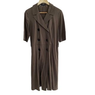 Burberry LONDON(バーバリーロンドン) ワンピース サイズ44 XL レディース美品  - ダークブラウン 半袖/ロング(その他)