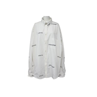 バレンシアガ(Balenciaga)のBALENCIAGA バレンシアガ 23SS オーバーサイズ 長袖シャツ 662983 TOL65 コットン ホワイト サイズ40 美品 中古 64348(シャツ/ブラウス(長袖/七分))