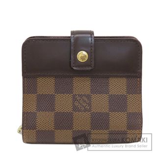 ルイヴィトン(LOUIS VUITTON)のLOUIS VUITTON M61668 コンパクト・ジップ ダミエ エベヌ 二つ折り財布（小銭入れあり） ダミエキャンバス レディース(財布)