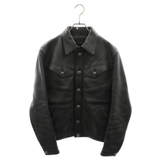 CHROME HEARTS クロムハーツ CLASSIC JEAN LTHR/レザークラシックジーン クロスボタン 現行型レザージャケット ブラック