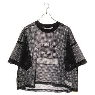 GALLERY DEPT. ギャラリーデプト PRACTICE JERSEY プラクティス メッシュ ロゴプリント 半袖Tシャツ カットソー ブラック(Tシャツ/カットソー(半袖/袖なし))