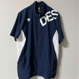 DESCENTE デサント　半袖プルコート　フルジップ　ロゴ(ジャージ)