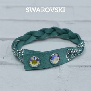 スワロフスキー(SWAROVSKI)の【匿名配送】 SWAROVSKI スワロフスキー ブレスレット 緑(ブレスレット/バングル)