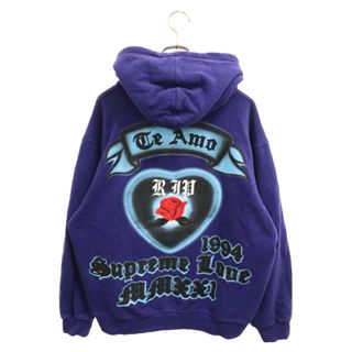 シュプリーム(Supreme)のSUPREME シュプリーム 21SS Love Hooded Sweatshirt Dark Royal ロゴプリント プルオーバーパーカー ネイビー(パーカー)