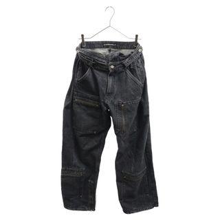 Y/PROJECT ワイプロジェクト 20SS POP-UP PILOT TROUSERS ポップアップパイロットトラウザーデニムパンツ ブラック(デニム/ジーンズ)