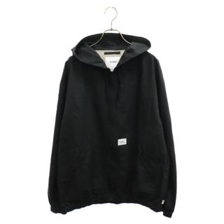 ダブルタップス(W)taps)のWTAPS ダブルタップス 23SS PAB JACKET フロントロゴ フーデッド コットン ジャケット ブラック 231BRDT-JKM03(フライトジャケット)