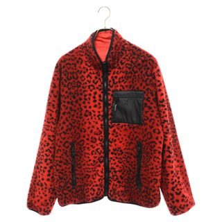 シュプリーム(Supreme)のSUPREME シュプリーム 17AW Leopard Fleece Reversible Jacket レオパード柄 リバーシブル フリースジャケット レッド(フライトジャケット)