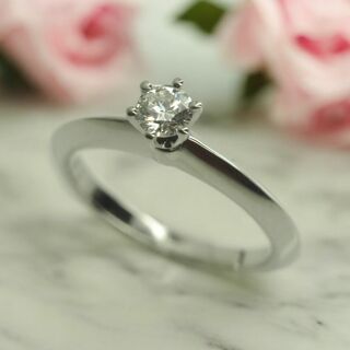 ◆TIFFANY&Co. ティファニーソリテール極上天然ダイヤモンドリング　指輪