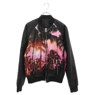 バルマン(BALMAIN)のBALMAIN バルマン Palm Tree Bomber Jacket パームツリージャケット ボンバージャケット ブラック RH18273I005(フライトジャケット)