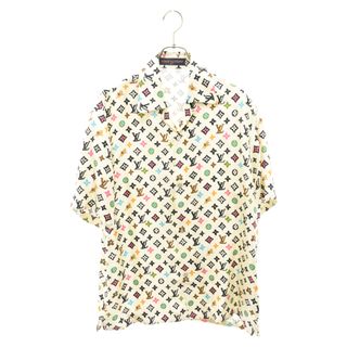 LOUIS VUITTON ルイヴィトン 24SS Multicolor Silk Short Sleeve Shirt マルチカラー モノグラム 半袖シャツ ホワイト RM242MM MEL HRS32W