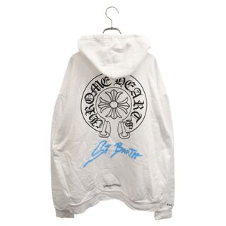 クロムハーツ(Chrome Hearts)のCHROME HEARTS クロムハーツ ST BARTH SWTSHRT PLVR LTD セントバース限定 プリントロゴ プルオーバーパーカー ホワイト(パーカー)