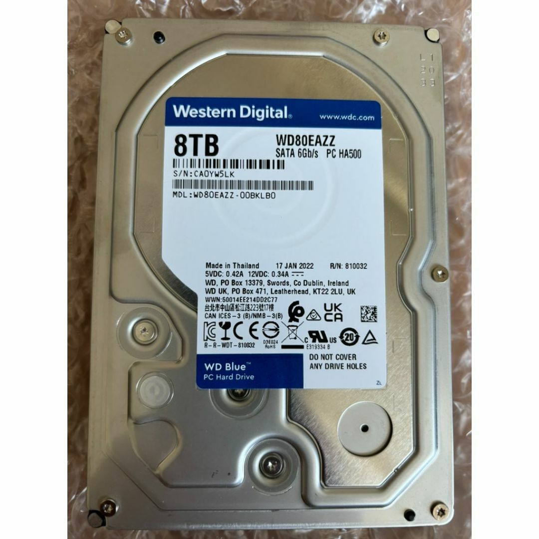 品質満点 Digital Western 8TB WD80EAZZ HDD 内蔵型ハードディスクドライブ