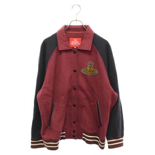 Vivienne Westwood - Vivienne Westwood ヴィヴィアンウエストウッド RED RABEL オーブワッペンロゴ 切替スタジャン ブルゾン レッド/ネイビー