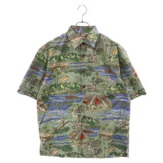 KAHALA カハラ HALEIWA TWN BF SHIRT ハレイワ 総柄 ハワイアンシャツ 半袖シャツ 3036 8840 グリーン(シャツ)