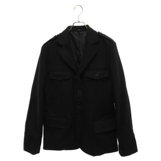 ディオールオム(DIOR HOMME)のDior HOMME ディオールオム 06AW エディ期 エポレット装飾4ボタンメルトンウール テーラードジャケット コート ブラック 6HH1041305(テーラードジャケット)