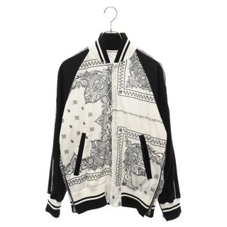 Sacai サカイ BANDANA PRINT ZIP UP BLOUSON バンダナプリントジップアップブルゾン ジャケット スカジャン ブラック/ホワイト 19-01911M