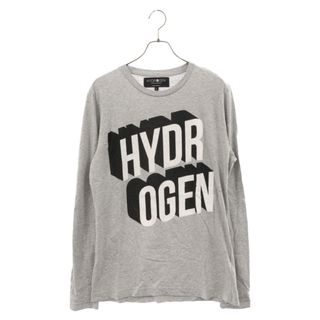 ハイドロゲン(HYDROGEN)のHYDROGEN ハイドロゲン フロントロゴプリント 長袖Tシャツ カットソー グレー(Tシャツ/カットソー(七分/長袖))