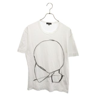 COMME des GARCONS HOMME PLUS コムデギャルソンオムプリュス 21SS ボールチェーン装飾 プリント 半袖カットソー Tシャツ ホワイト PG-T025