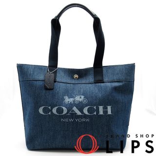 コーチ(COACH)のコーチ デニム キャンバストートバッグ  67415 デニム レディーストートバッグ
 ブルー【未使用】(トートバッグ)