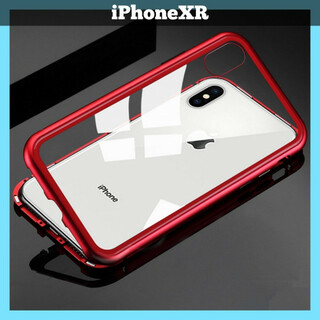 iPhoneケース iPhoneXR 両面ガラスカバー マグネット　クリアガラス(iPhoneケース)