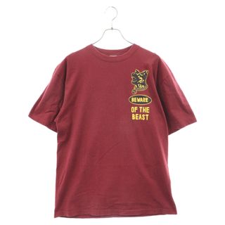 The Softmachine ザソフトマシーン ビーストサイン プリント 半袖カットソー Tシャツ ワインレッド(Tシャツ/カットソー(半袖/袖なし))