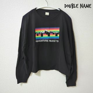 ダブルネーム(DOUBLE NAME)のDOUBLE NAME　ダブルネーム　プリント　長袖　Tシャツ　カットソー　F(カットソー(長袖/七分))